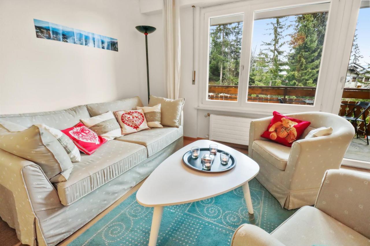 Studio Chaleureux Et Paisible Crans-Montana Esterno foto